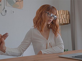 She makes him Cum inside her Tight Young Pussy on Zoom Meeting