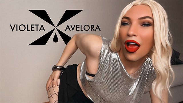 Horny sissy in sexy outfit play with tight hole and cum