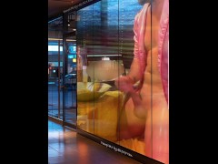 Naked…On The BIG SCREEN…At. The. Mall!!