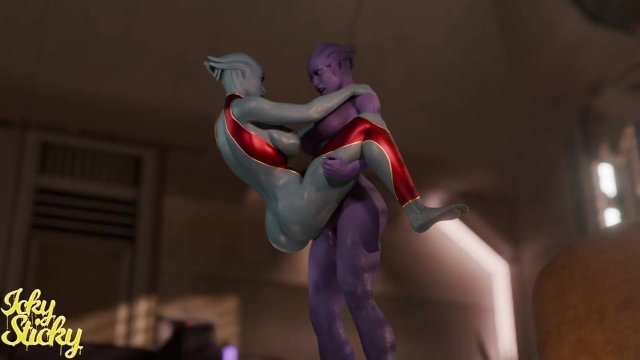 Alien love making looped animation