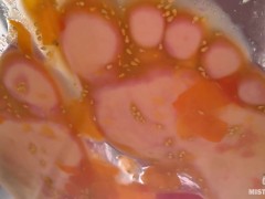 Crush cherry tomatoes with bare feet POV on your face - Screenshot 10 of 16 - Wrinkled Soles