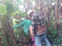 Blonde Colombian peasant is fucked by her boss on the farm