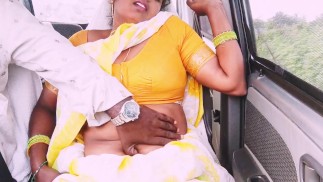 Part - C, maid car sex, indian with house owner telugu dirty talks., యజమానితో కార్ లో పూకు దెంగుడు బ