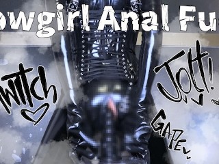 [latex] Latex Slave Sentenced to Mechanical Fuck with Extra-Thick Dildo💜