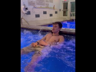 Pool Employee almost Caught me Masturbating