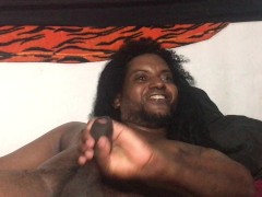 Black Guy  from  Panama bored and horny stroking his cock