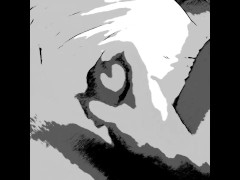Solo Masturbation Cartoon Effect with Cumshot