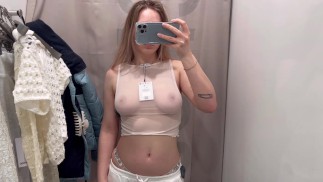Transparent Tops try on haul See through Clothing haul No Lingerie