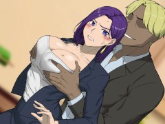 【#02 NTR Office実況(体験版)】会社の爆乳女同僚が野外でたくさんの男達にぶっかけ中出しされる。(OL寝取られアニメーションRPGエロゲー。) - Screenshot 10 of 16 - 同人エロゲ