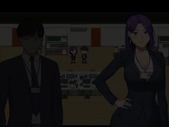 【#02 NTR Office実況(体験版)】会社の爆乳女同僚が野外でたくさんの男達にぶっかけ中出しされる。(OL寝取られアニメーションRPGエロゲー。) - Screenshot 5 of 16 - 同人エロゲ