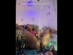 Mess up mirror & room with squirt 💦🤯