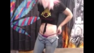 House party-Sexy stoner girl ditches her BF to smoke a joint and starts stripping for everyone pr3