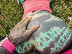 Outdoor Mountain Fuck experience with hot Blowjob and Hardcore Sex and a Cumshot