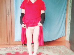 Big Cumshot Cute Legs of Hot Ladyboy Sexy Shemale Model Princess Sissy Crossdresser