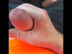 Public Jerk Off and Cum while Parked in Random Lot on Lunch Break