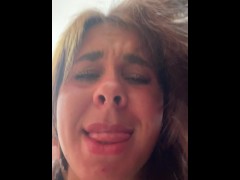 Long-Legged Beauty in Bodysuit Gets Fucked Hard in the ASS and Swallows Cum in Her Mouth