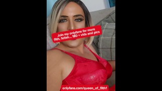 Пердящая шлюшка Tranny... Поклоняйся моей непослушной TS