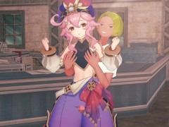 【原神 ドリー】3Dエロアニメーション(背後乳揉み⇒手マン⇒手コキ⇒フェラ⇒セックス) - Screenshot 1 of 16 - Hentai