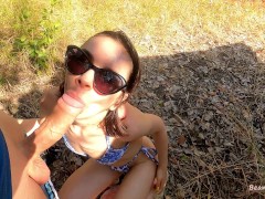 A stranger checked me out under the water and followed me in the woods and asked me to blow his cock