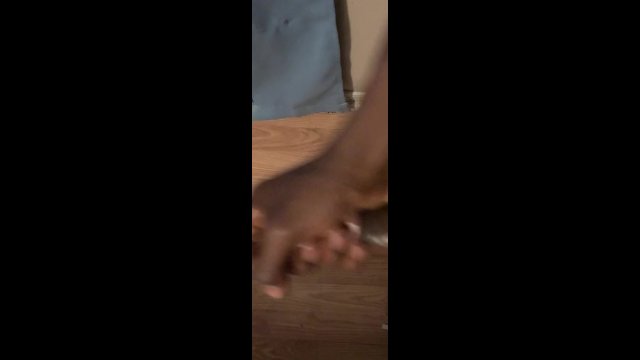 Deep stroking my dick