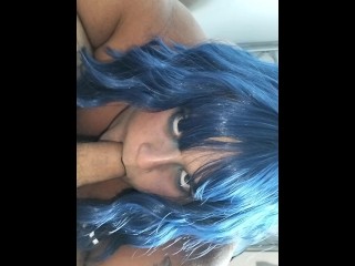 Chubby Goth Giving Head