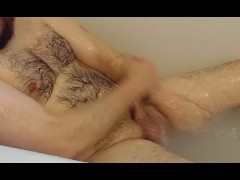 Hairy bear takes a bath sexy like. Let your eyes drink, I know they are thirsty