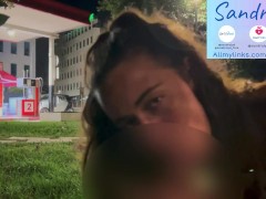 Public blowjob in gasoil station