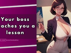 Your Boss Mistress degrades you | asmr roleplay | mistress domination | erotic audio