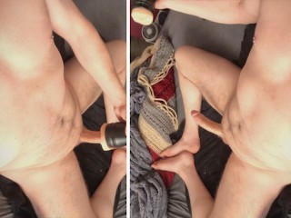 POV, пока я лежу и трахаю свою плоть и кончаю, а затем кримпай! Только фанаты - ScottyNaughty420