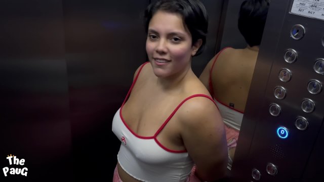 I met her in the elevator, trying out the neighbor's New Girlfriend before he got home from work!