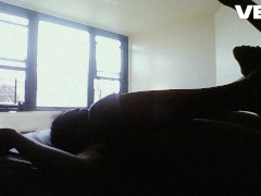 PEEPING TOM AT THE WINDOW WHILE COLLEGE GIRL TAKES BBC