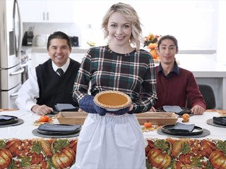Screen Capture of Video Titled: Family Strokes - Lucky Stepbrother Is Thankful For His Tiny Blonde Stepsister's Pussy