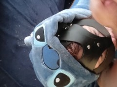 Cute Onesie Blowjob ends with messy facial cumshot