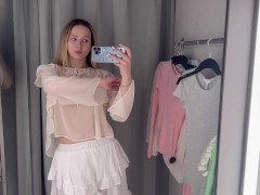 transparent tops try on haul at the mall see through clothes
