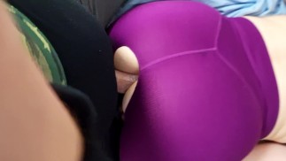 Happy international female orgasm day! quick fuck in ripped leggings with a moaning orgasm