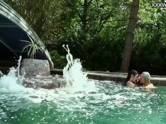 Intense poolside lesbian action 11/16