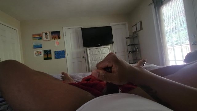 Black Dick Edging In The Morning ( Cum 2x)