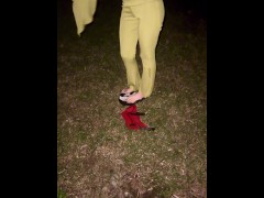 secretly watching me my naked body while changing behind a tree