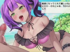 【#02 異世界ビーチ【Live2D×逃げゲー×誘惑】実況(体験版)】小悪魔系美女に手コキされぶっかけ顔射してしまう。 10/16