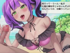 【#02 異世界ビーチ【Live2D×逃げゲー×誘惑】実況(体験版)】小悪魔系美女に手コキされぶっかけ顔射してしまう。 13/16