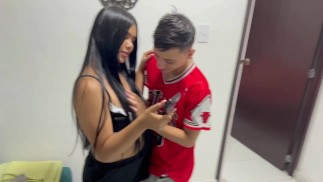 My shy stepsister wants to be an influencer and I fuck her while helping her with her video.