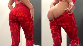 hot CandyLuxxx try on new Nike leggings