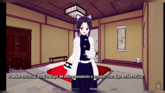 Juego Porno de Demon Slayer | Espiando La Sensual Nezuko Mientras Se Baña - Cap 1