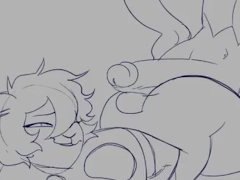 Berry Getting DICKED DOWN in the Library by a Nerdy Squirrel Girl!  In Progress