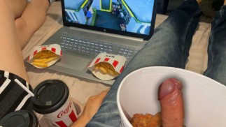 KFC bucket with a surprise inside. Stepsister liked it.