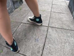 nasty asian bitch enjoys getting fucked and creampied in public