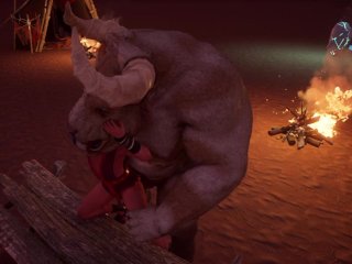 Huge Albino Bull fucks Elf HARD for hours // Wild Life