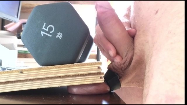 Balls Crushed Under the board and weights