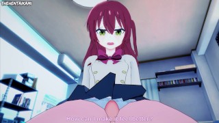 Ikuyo Kita из Bocchi the Rock! Дает вам футджоб хентай POV