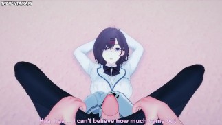 Мадока Озе из Fire Force дает вам хентай футджоб от первого лица